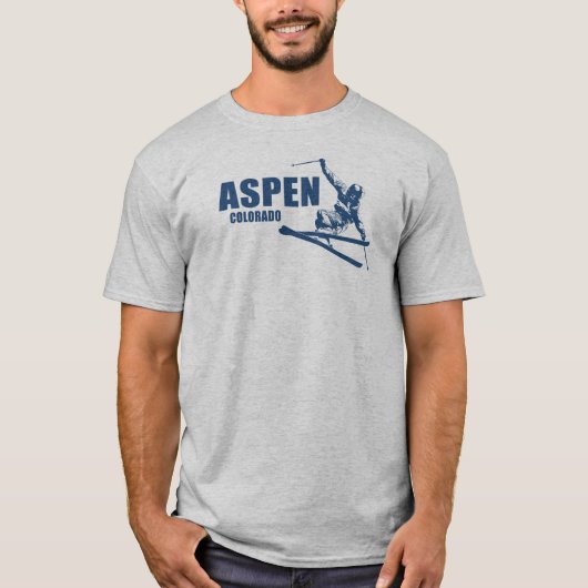 Aspen Colorado Skier T-Shirt (Vorderseite)