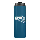 Aspen Colorado Skier Thermosbecher (Vorderseite)