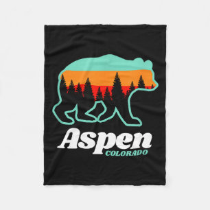 Aspen Colorado Skifahren Snowboarden Bär Fleecedecke