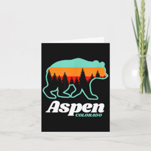 Aspen Colorado Skifahren Snowboarden Bär Karte