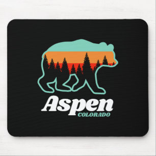 Aspen Colorado Skifahren Snowboarden Bären Mousepad