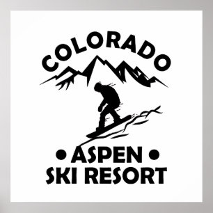 Aspen Colorado Skigebiet Poster