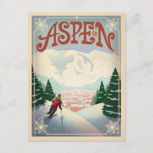 Aspen, Colorado Skigebiete Postkarte