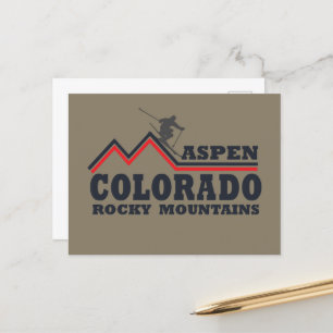 Aspen Colorado Skiort Feiertagspostkarte