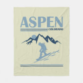 Aspen Colorado Skiort Fleecedecke (Vorderseite)