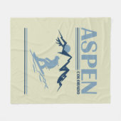 Aspen Colorado Skiort Fleecedecke (Vorderseite (Horizontal))