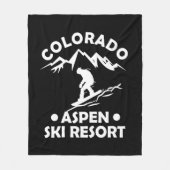 Aspen Colorado Skiort Fleecedecke (Vorderseite)