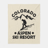 Aspen Colorado Skiort Fleecedecke (Vorderseite)
