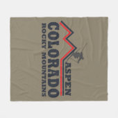 Aspen Colorado Skiort Fleecedecke (Vorderseite (Horizontal))