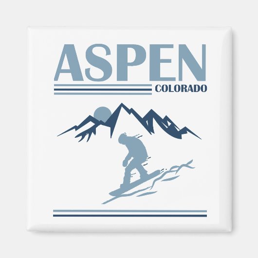 Aspen Colorado Skiort Magnet (Vorne)