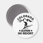 Aspen Colorado Skiort Magnet (Vorderseite/Rückseite)