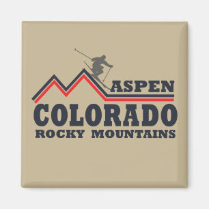 Aspen Colorado Skiort Magnet
