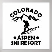 Aspen Colorado Skiort Poster (Vorne)