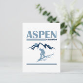 Aspen Colorado Skiort Postkarte (Stehend Vorderseite)