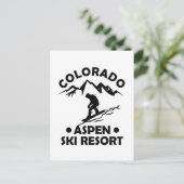 Aspen Colorado Skiort Postkarte (Stehend Vorderseite)