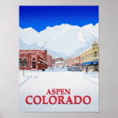 Aspen Colorado Skiort Stadt Poster (Vorne)