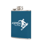 Aspen Colorado Snowboarder Flachmann (Links)