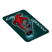 Aspen Colorado Snowboarder-Rechteckmagnet Magnet (Rechte Seite)