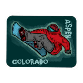 Aspen Colorado Snowboarder-Rechteckmagnet Magnet (Horizontal)