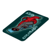 Aspen Colorado Snowboarder-Rechteckmagnet Magnet (Linke Seite)