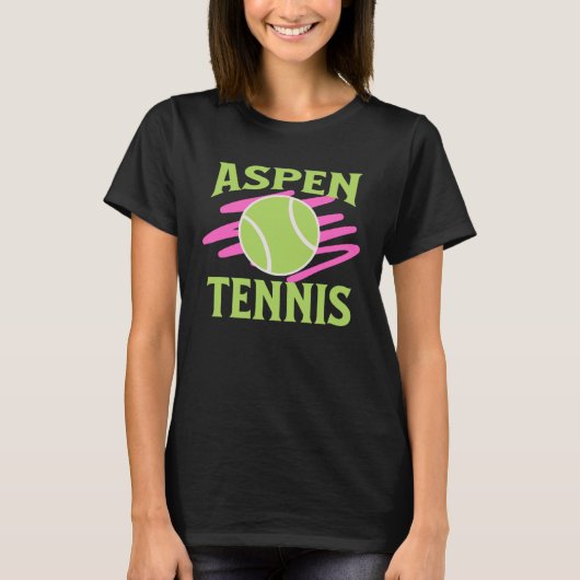 Aspen Colorado Tennis Player T-Shirt (Vorderseite)