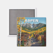 Aspen Colorado Travel Magnet (Vorderseite/Rückseite)