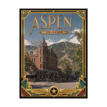 Aspen Colorado Vintage Art Deco Golden Age