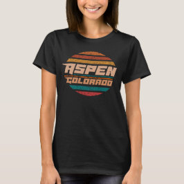 Aspen Colorado Vintage Sonnenstreifen T-Shirt