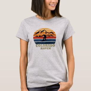 Aspen Colorado Vintager Snowboarder T-Shirt