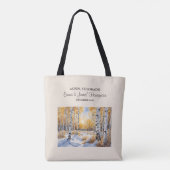 Aspen, Colorado Wasserfarbene Kunst Tasche (Rückseite)