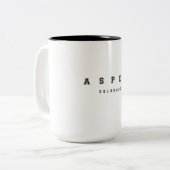 Aspen Colorado Zweifarbige Tasse (Vorderseite Links)