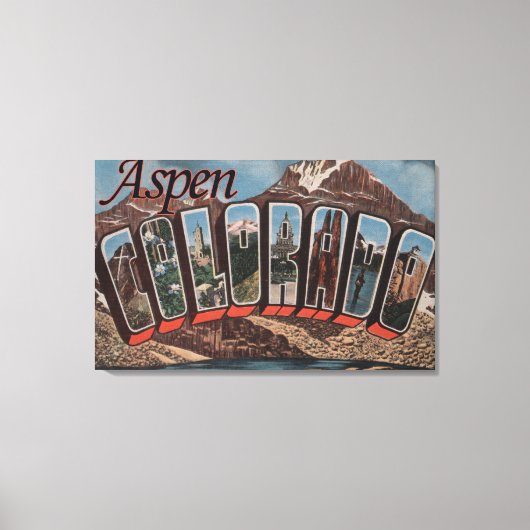 Aspen, ColoradoGroße BuchstabenszenenAspen, CO Leinwanddruck (Vorderseite)