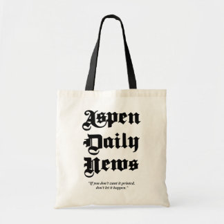 Aspen Daily News Leinwand Tote Tasche mit schwarze