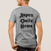Aspen Daily News Men's Gray T - Shirt (Rückseite)