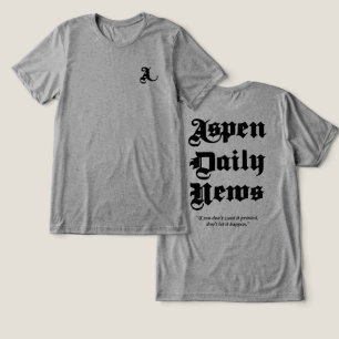 Aspen Daily News Men's Gray T - Shirt