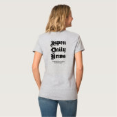 Aspen Daily News Women's Gray T - Shirt (Rückseite Vollansicht)