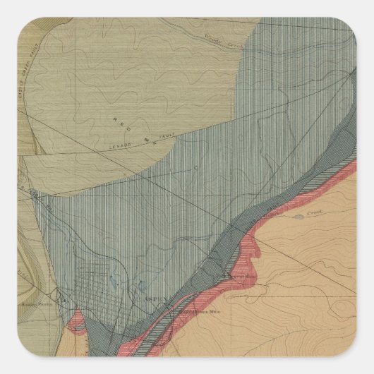 Aspen District Sheet Quadratischer Aufkleber (Vorderseite)