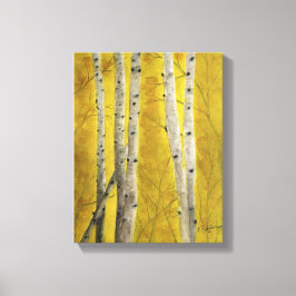 ASPEN FOREST - Aquarell, Leinwand-Druck Leinwanddruck