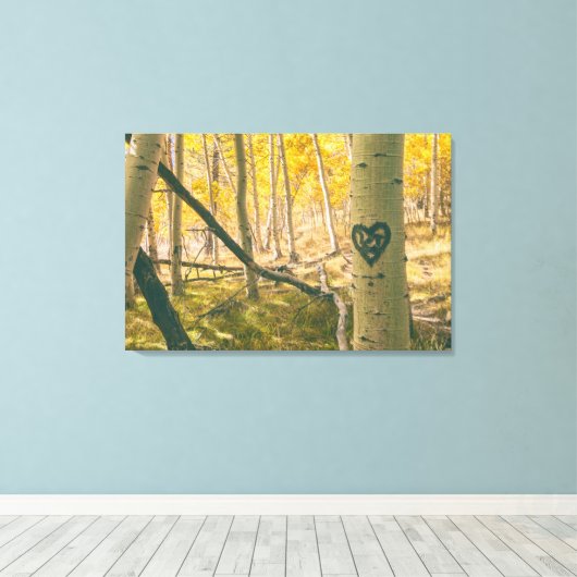 Aspen Forest im Herbst Leinwanddruck (Insitu (Holzboden))