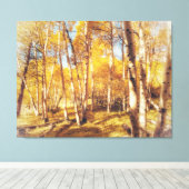 Aspen Forest in lebendigen Herbstfarben Leinwanddruck (Insitu (Holzboden))