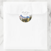 Aspen Gastgeschenk Hochzeit Fall Foto Vielen Dank Runder Aufkleber (Tasche)