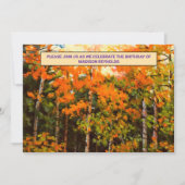 Aspen Glow Birthday Orange, Yellow, Green & Blue Einladung (Vorderseite)