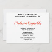 Aspen Glow Birthday Orange, Yellow, Green & Blue Einladung (Rückseite)