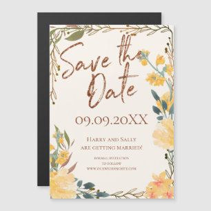 Aspen Gold Rose und Kupfer Save the Date magnetisc Magneteinladung