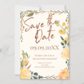 Aspen Gold Rose und Kupfer Save the Date magnetisc Magneteinladung (Vorderseite)