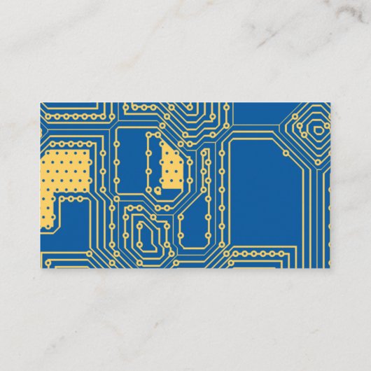 Aspen Gold und Princess Blue Geek Technology Visitenkarte (Rückseite)