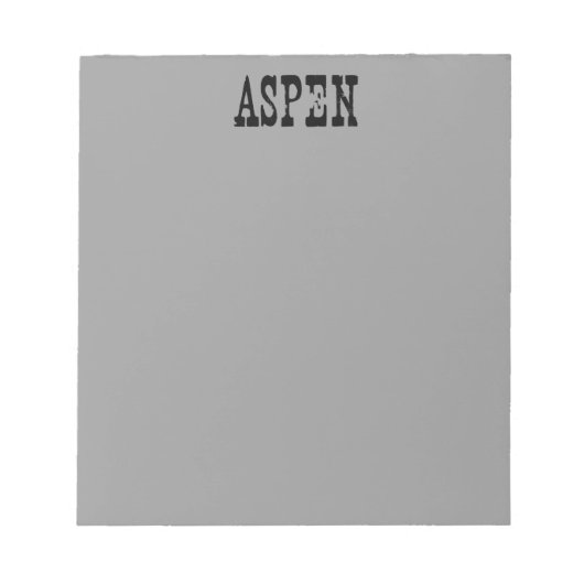 Aspen Gray Notizblock (Vorderseite)