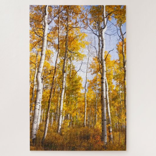 Aspen Groove Gelb Herbstlaub Puzzle (Vertikal)