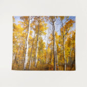 Aspen Groove Yellow Herbstlaube Wandteppich (Vorderseite (Horizontal))