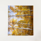 Aspen Groove Yellow Herbstlaube Wandteppich (Vorderseite)